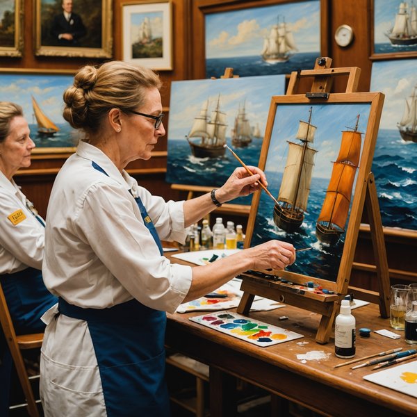 Quelle croisière offre des ateliers de peinture à l'huile en mer?